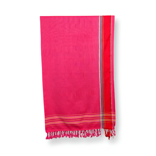 Kikoy - Pink & Red - 100%Pure Cotton