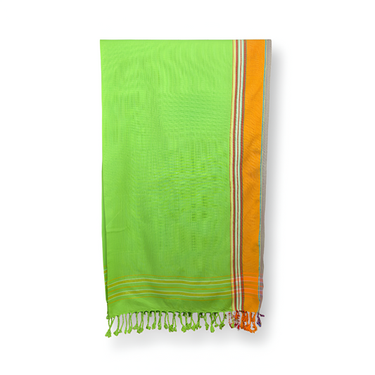 Kikoy - Lime & Orange - 100% Pure Cotton