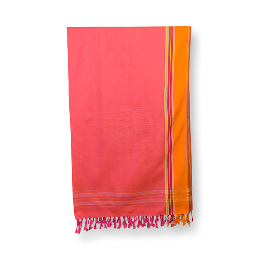 Kikoy - Peach & Orange - 100%Pure Cotton