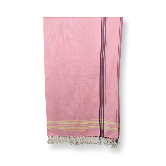 Kikoy - Pink & Baby Blue Stripe - 100% Pure Cotton